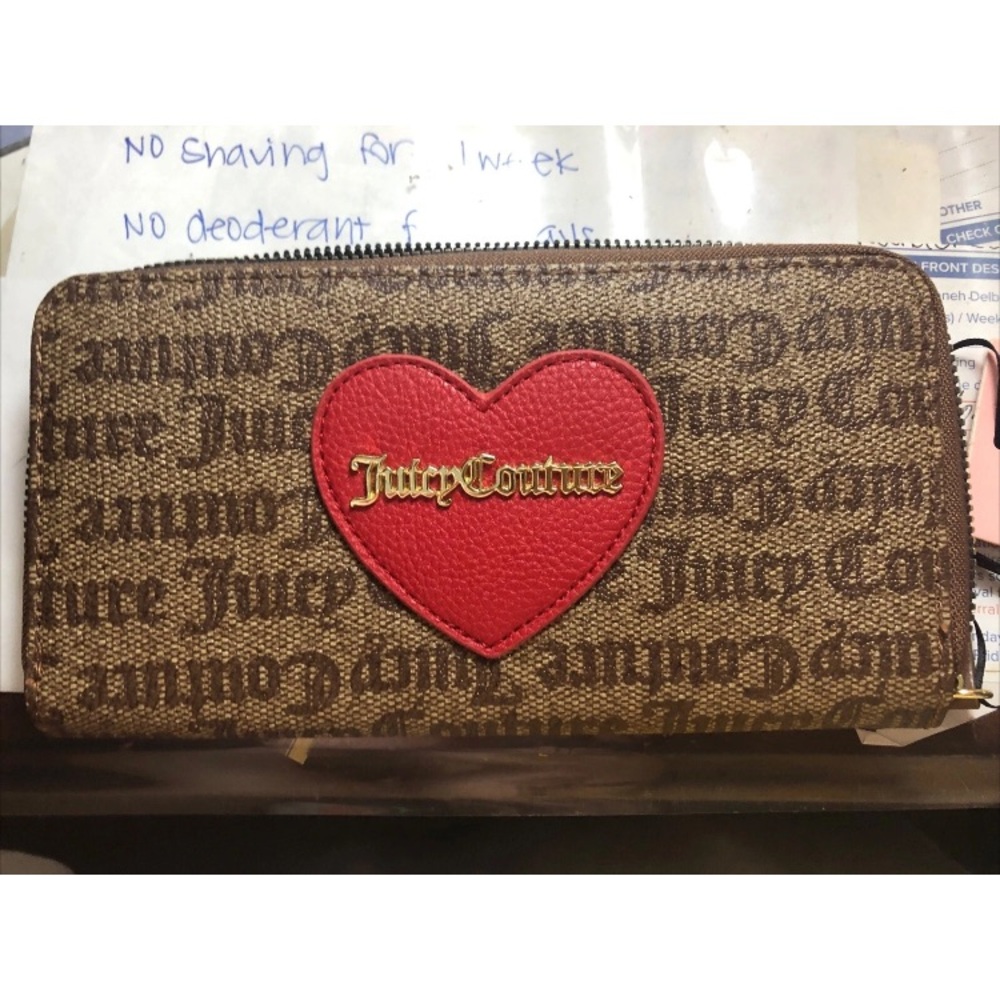 Juicy Couture Brown and Red Heart Wallet